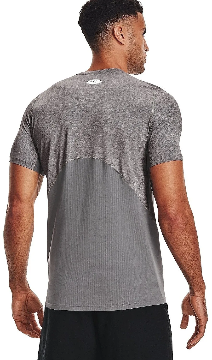 camisa Under Armour HeatGear Armour Comp - 090/Carbon Heather/Black - men´s