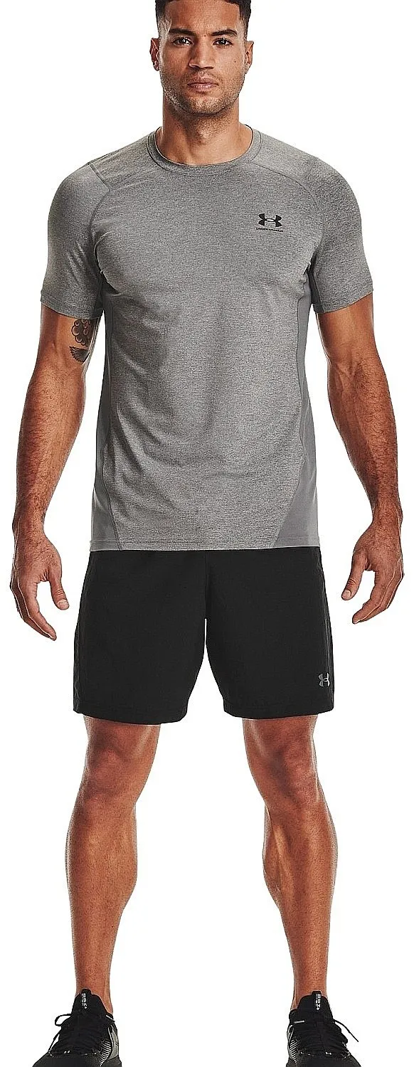 camisa Under Armour HeatGear Armour Comp - 090/Carbon Heather/Black - men´s