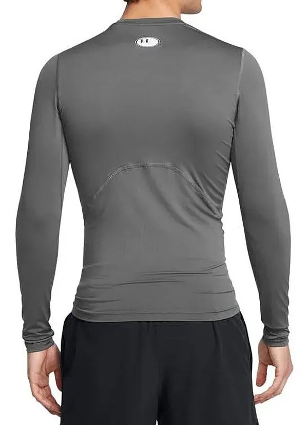 camisa Under Armour HeatGear Armour Comp LS - Gray/Carbon Heather - men´s