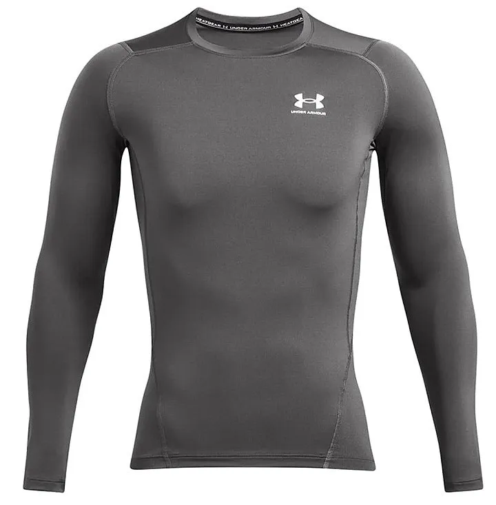 camisa Under Armour HeatGear Armour Comp LS - Gray/Carbon Heather - men´s