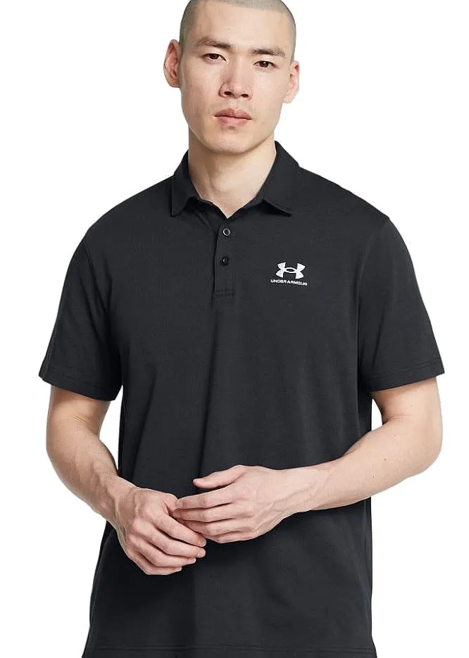 camisa Under Armour Icon Polo - Black/White - men´s