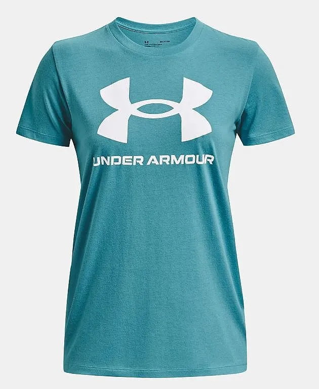 camisa Under Armour Rival Logo - Horizon Blue/White - women´s