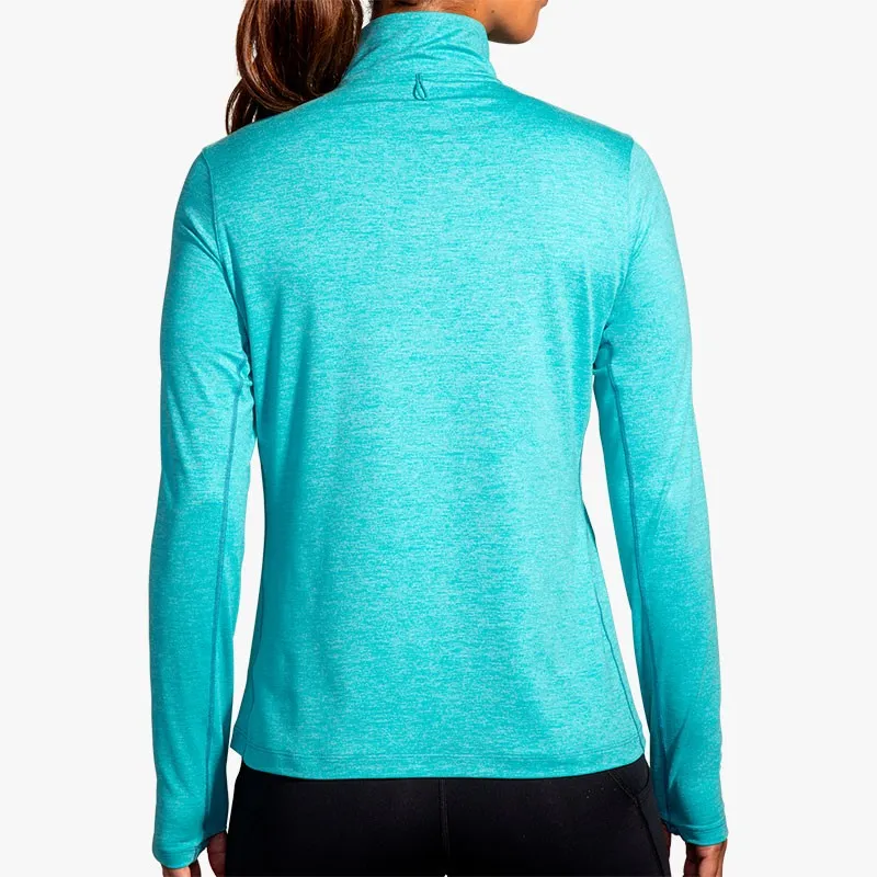 CAMISETA BROOKS DASH 1/2 ZIP W AZUL CLARO