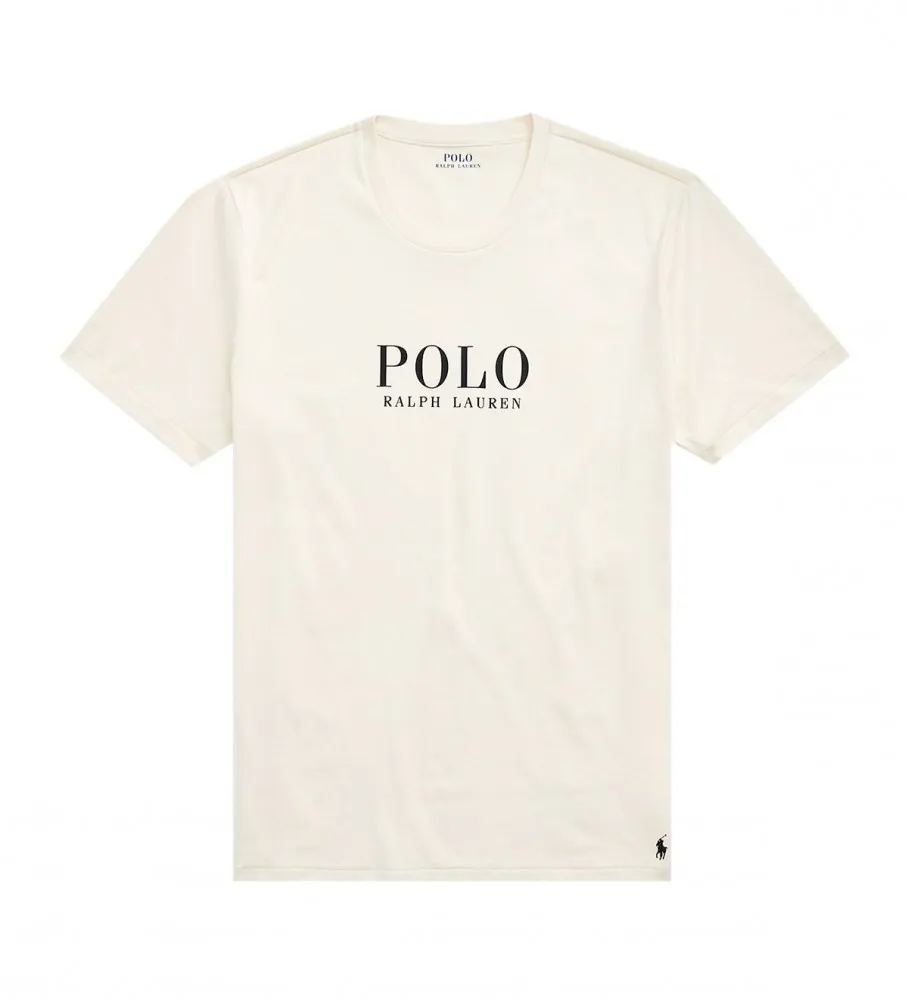 Camiseta logotipo beige