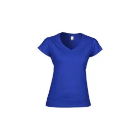 Camiseta Manga Corta Mujer Cuello Pico Softstyle de Gildan