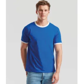 Camiseta Manga Corta Ringer Hombre de Fruit of the Loom