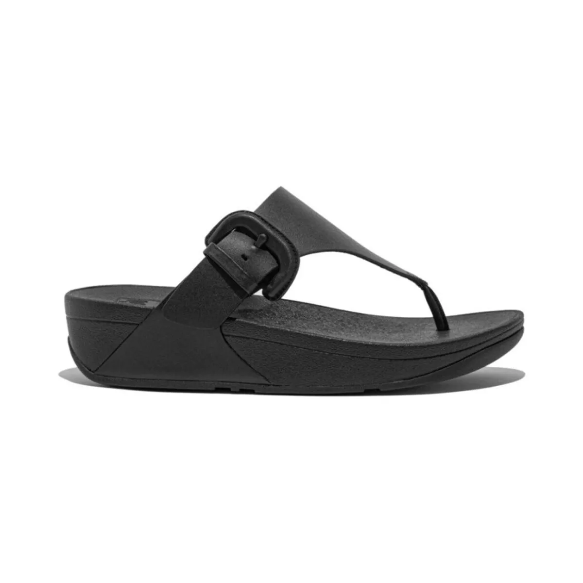 CHANCLA  LULU COVERED-BUCKLE TOE-POST NEGRA