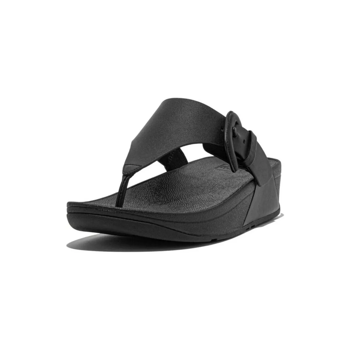 CHANCLA  LULU COVERED-BUCKLE TOE-POST NEGRA