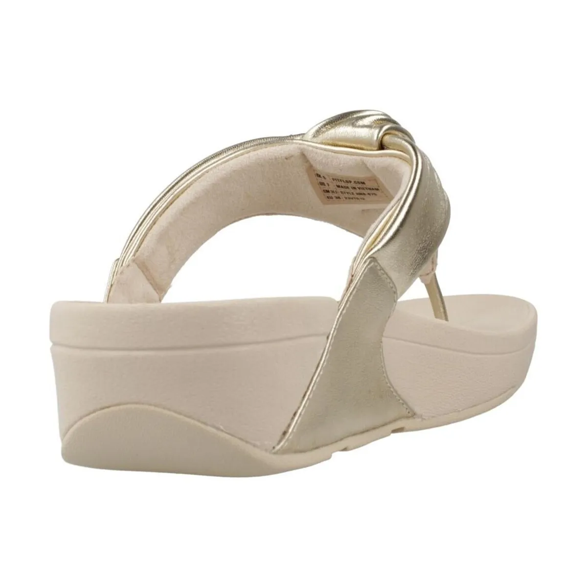 CHANCLA  LULU PADDED-KNOT TOE-POST PLATINO