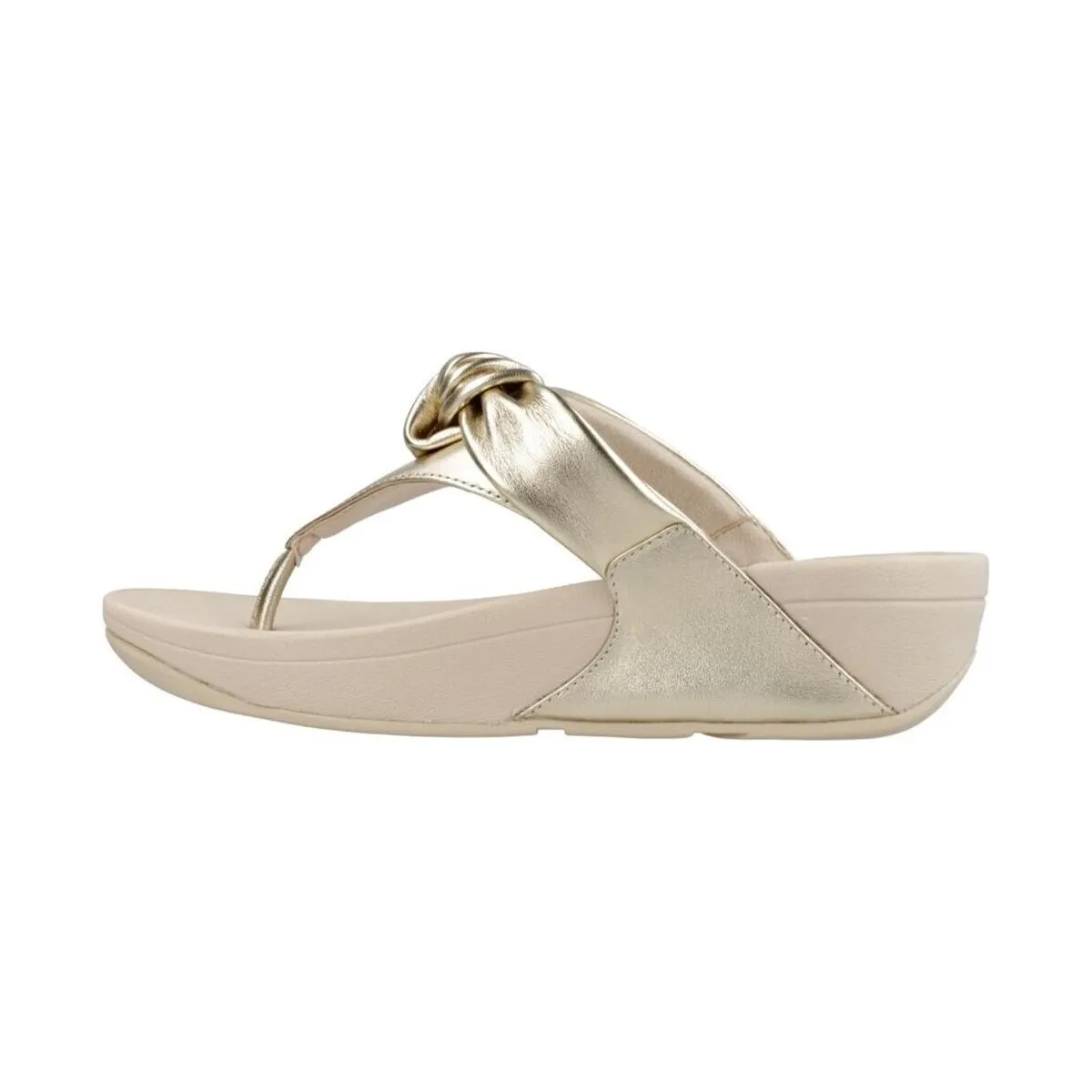 CHANCLA  LULU PADDED-KNOT TOE-POST PLATINO