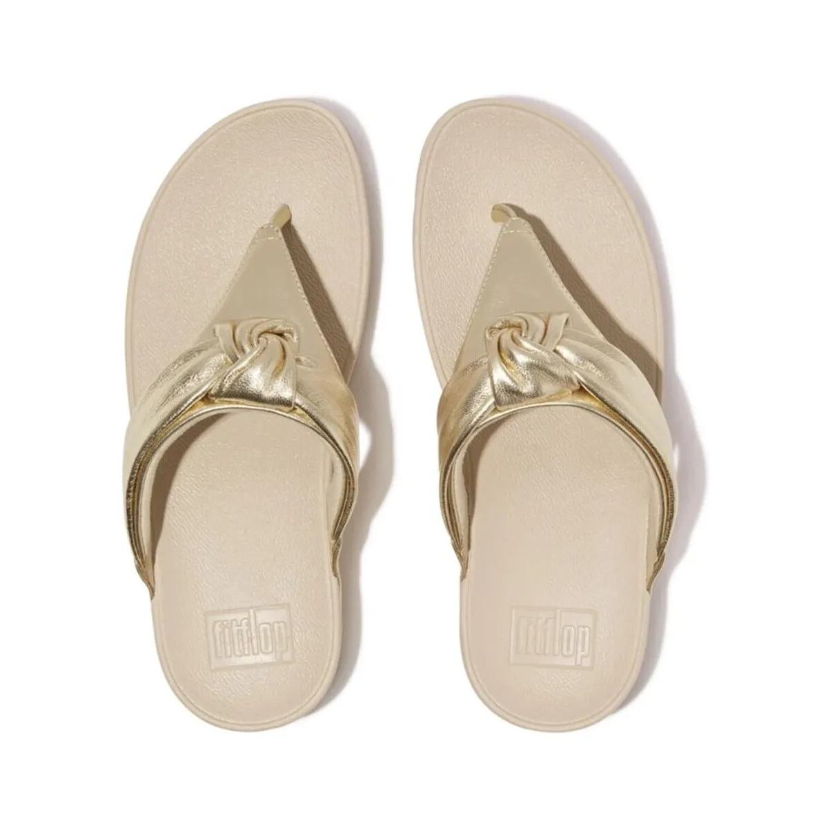 CHANCLA  LULU PADDED-KNOT TOE-POST PLATINO