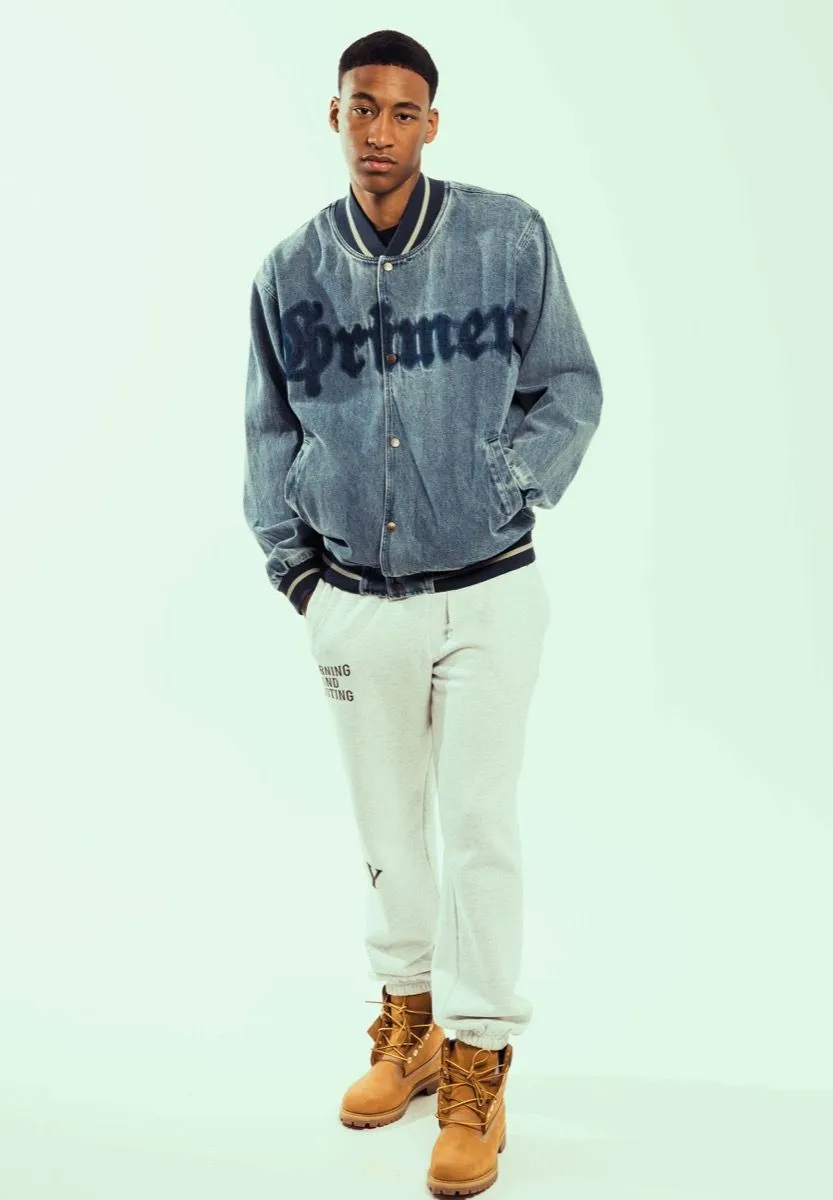 CHAQUETA BASEBALL GRIMEY CAUSING PANIC DENIM - BLUE | SS24