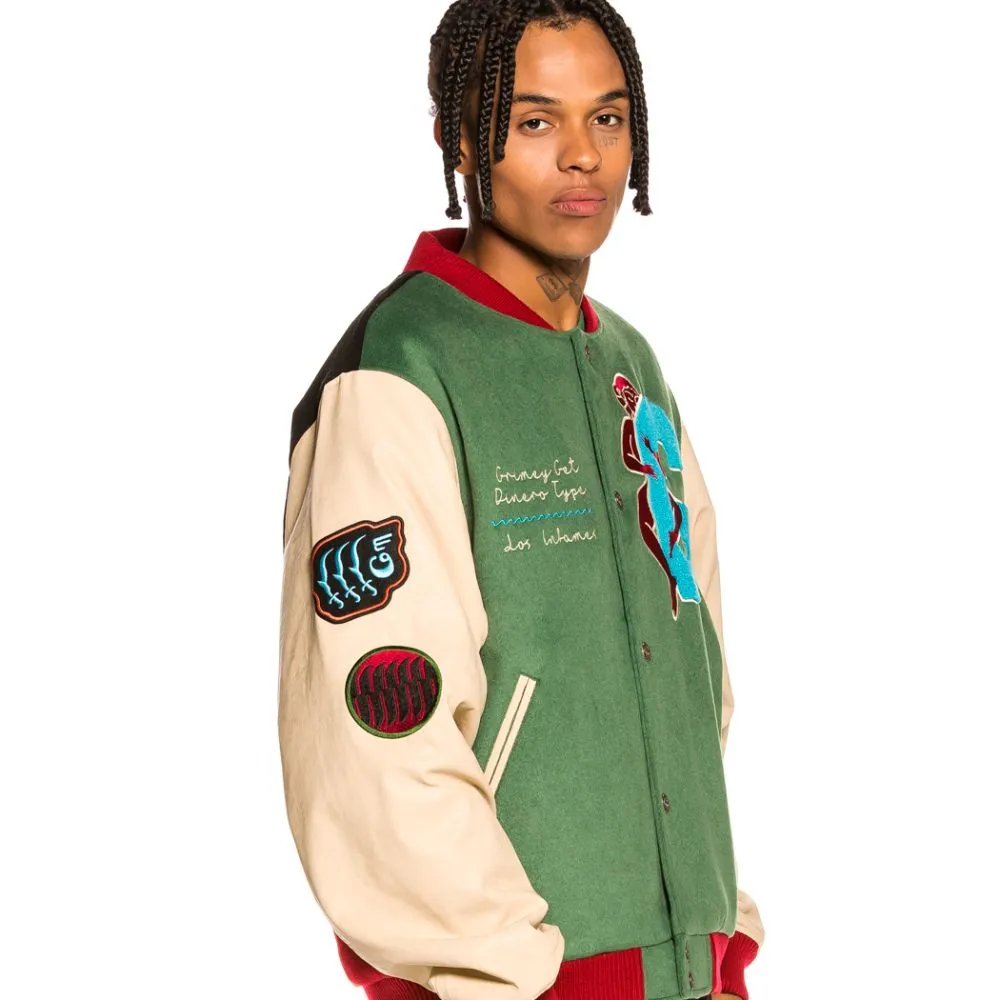 Chaqueta de Baseball Grimey "Singgang Junction" - Green | Fall 21