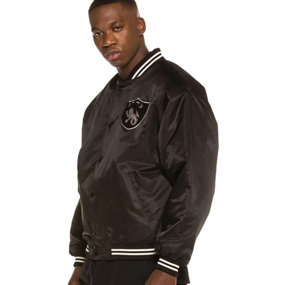 Chaqueta Grimey Call of Yore Reversible Satin Jacket FW20 Black