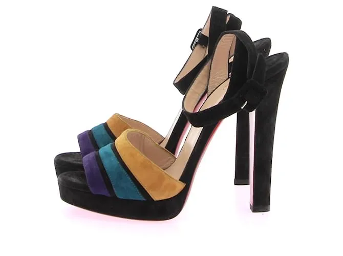 CHRISTIAN LOUBOUTIN Sandalias T.EU 38.5 Piel Multicolor 