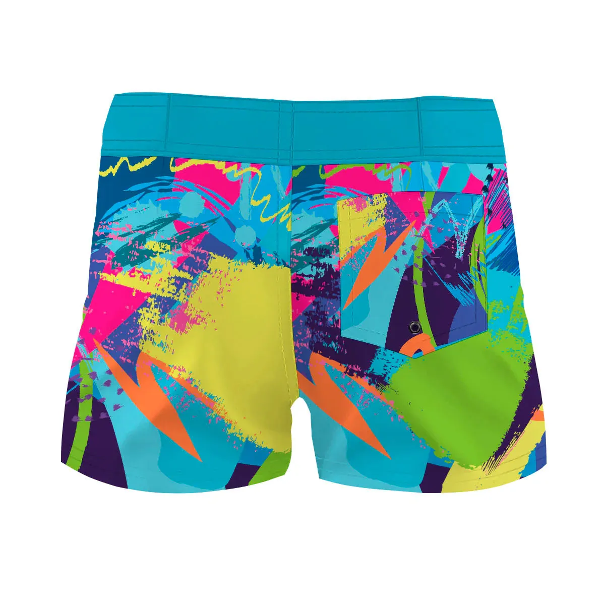 Colourful Geometric - Women Board Shorts