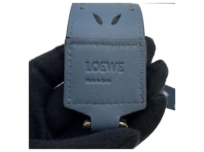 Correa de cuero Anagram Loewe Azul 