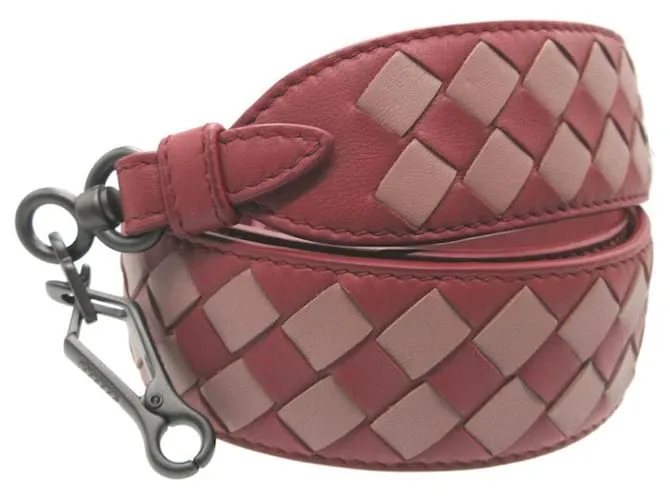 Correa de hombro de cuero rojo Bottega Veneta Roja 