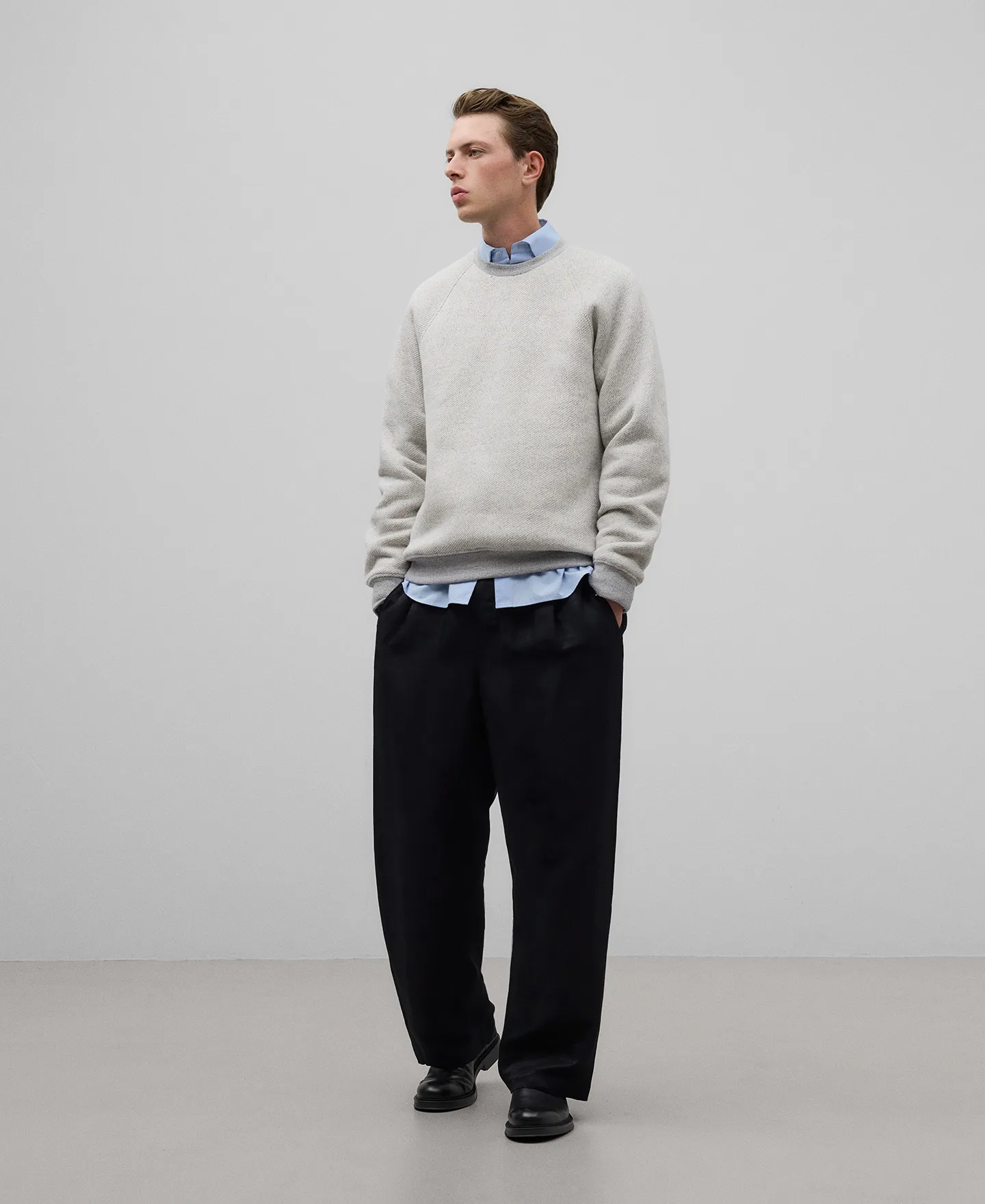 Cotton twill sweatshirt man