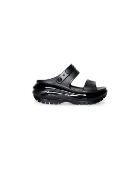 Crocs Black Rubber Platform Clip Sandals