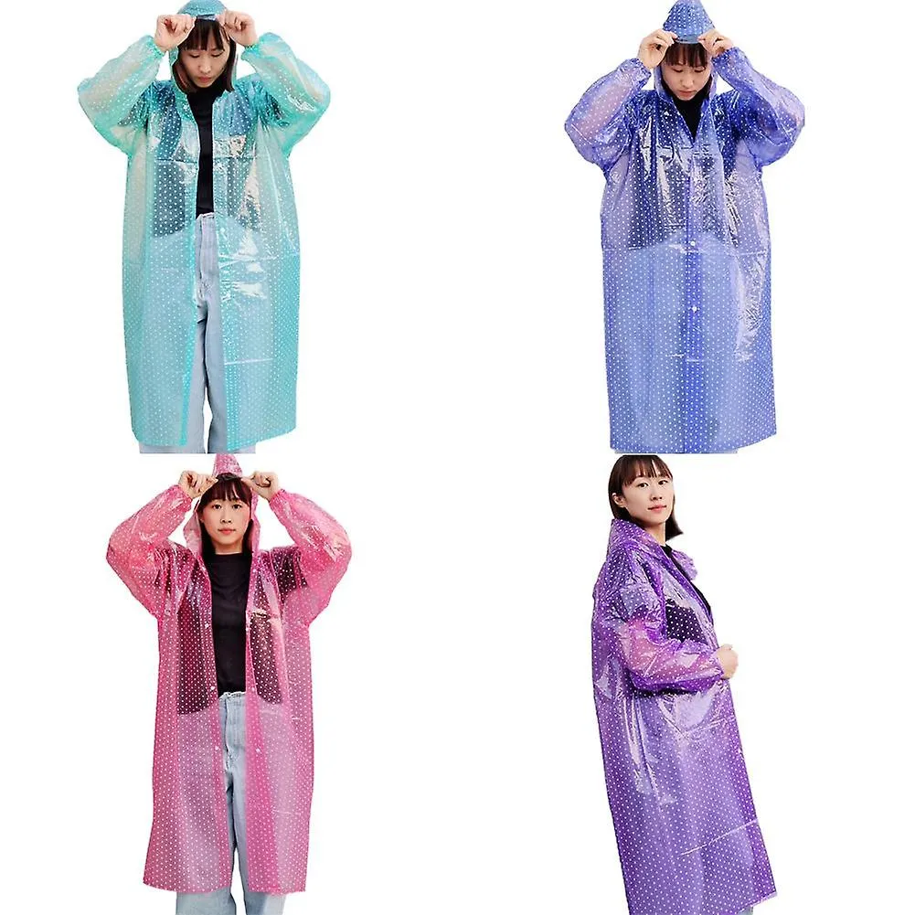 Cute Dots Raincoat Women Poncho Waterproof Rain Wear Outdoor Coat Jacket Suit