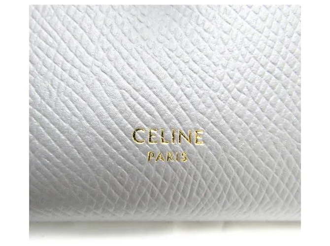 Céline Billetera bi-fold mediana con correa Celine Gris antracita 