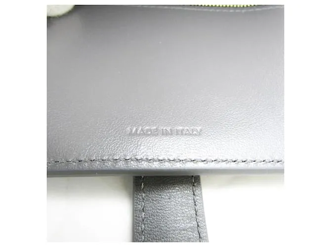 Céline Billetera bi-fold mediana con correa Celine Gris antracita 