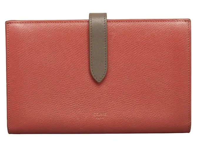 Céline Cartera grande con correa Celine en bicolor rosa y gris Castaño 