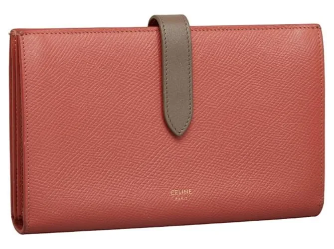 Céline Cartera grande con correa Celine en bicolor rosa y gris Castaño 