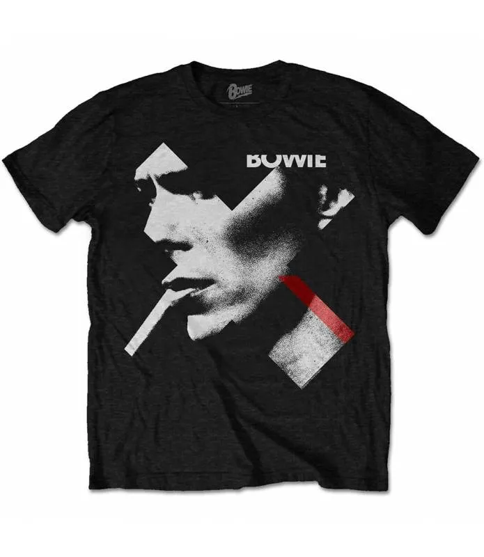 David Bowie Flash smoke Camiseta Licencia Oficial Manga Corta Men Chico Rockoff BOWTS21MB