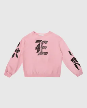 Ermanno Scervino Children's sweatshirt with logo embroidery