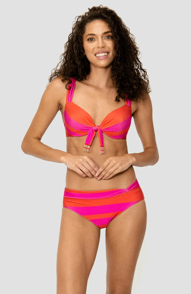 Estampado Rayas y Copas con Varilla Aurora, Conjunto Bikini