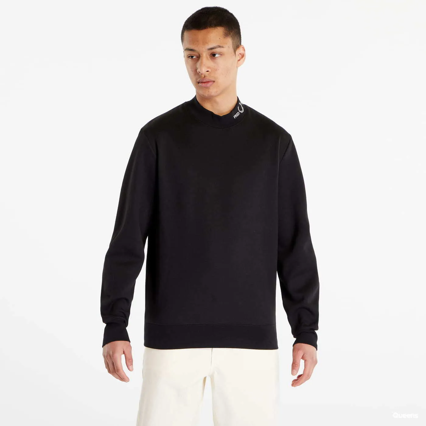 FRED PERRY Branded Collar Sweatshirt