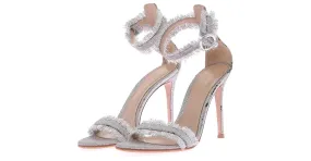 GIANVITO ROSSI Sandalias T.EU 38.5 Piel Plata 