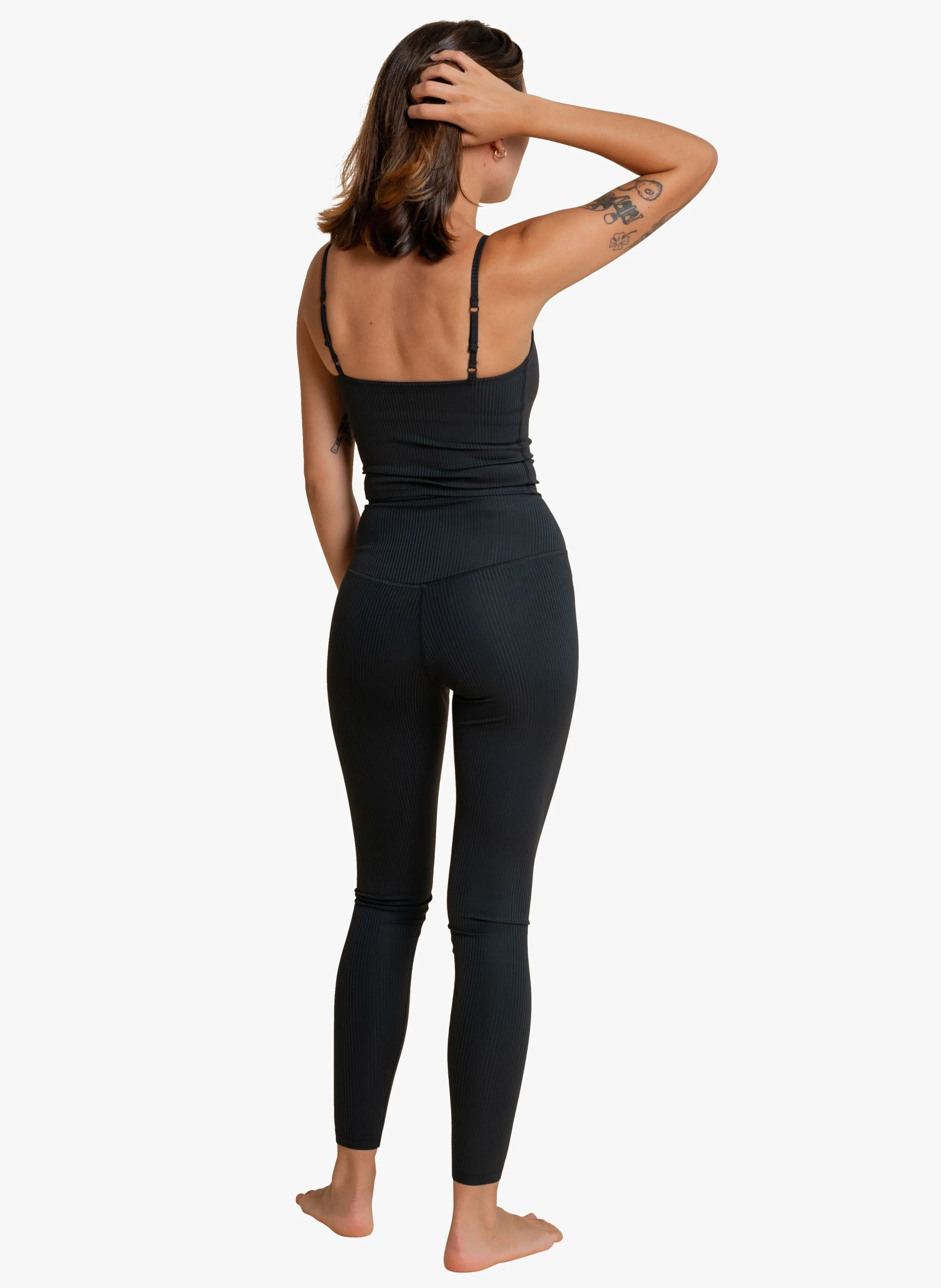 GIRLFRIEND COLLECTIVE Legging deportivo de canalé en negro