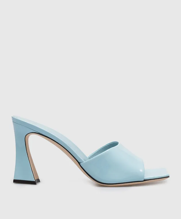 Giuseppe Zanotti Solhene blue patent leather mules