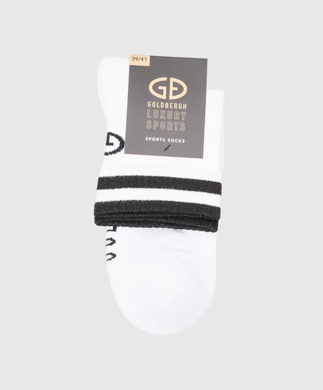 Goldbergh Sales white socks with logo pattern