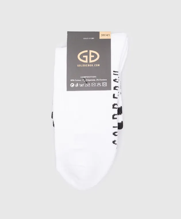 Goldbergh Sales white socks with logo pattern