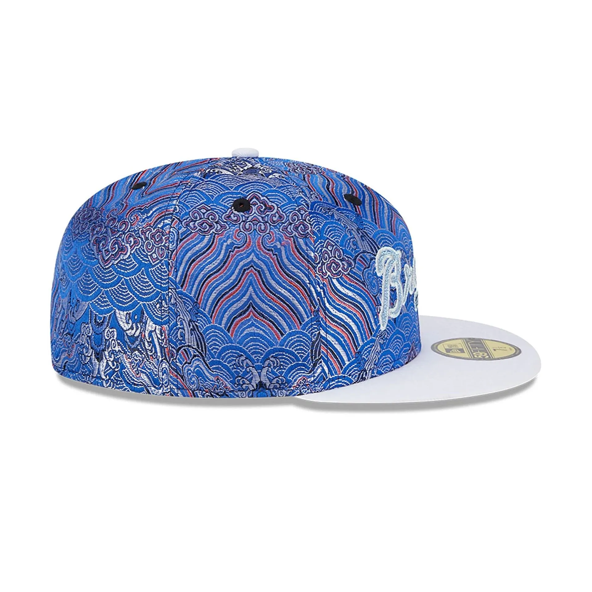 Gorra ajustada Atlanta Braves Wave Fill All Over Print en azul 59FIFTY