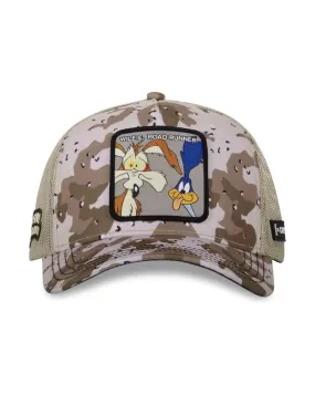 GORRA CAPSLAB MARRON CAMUFLAJE WILE & COYOTE TRUCKER CAP