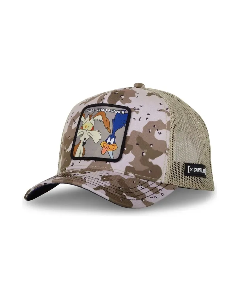 GORRA CAPSLAB MARRON CAMUFLAJE WILE & COYOTE TRUCKER CAP