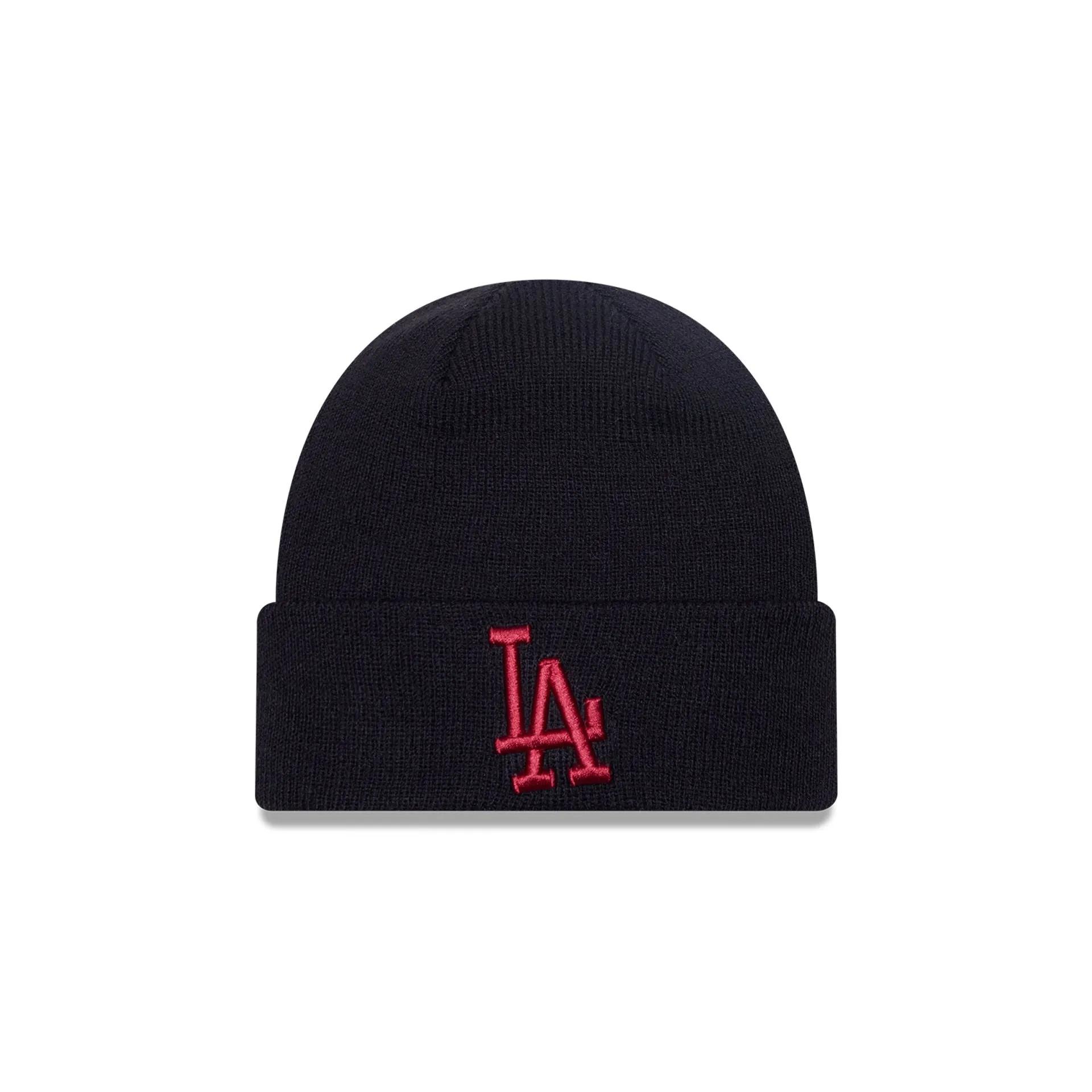 Gorra de punto negra esencial con vuelta para niños pequeños de LA Dodgers.