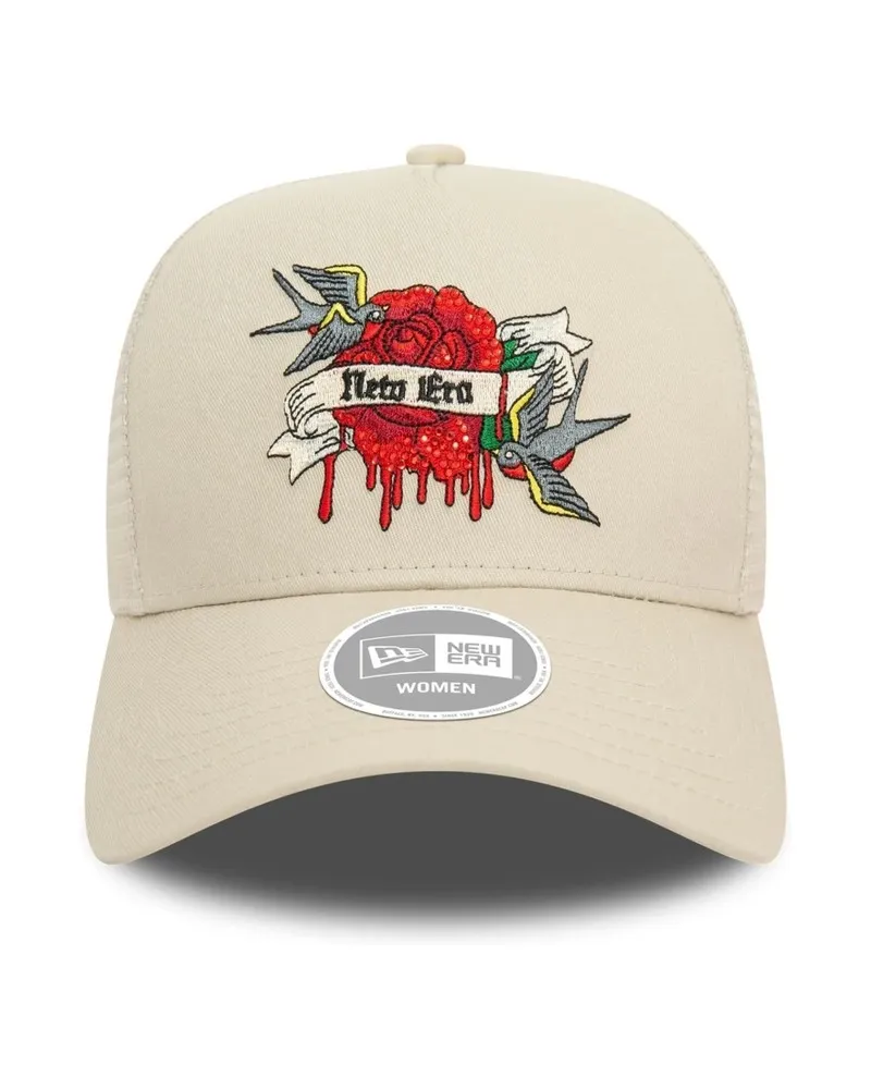 GORRA NEW ERA BEIGE DRIPPING ROSE WMNS NE TRUCKER