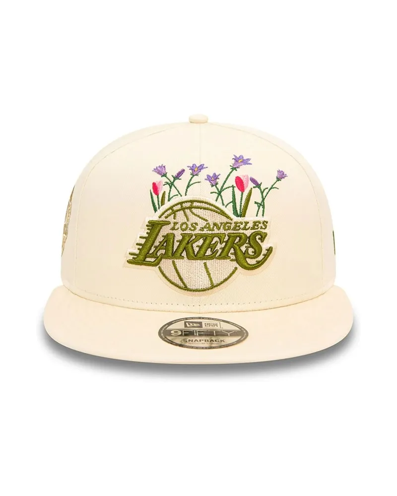 GORRA NEW ERA BEIGE LAKERS SEASONAL FLOWER 9FIFTY LOSLAK