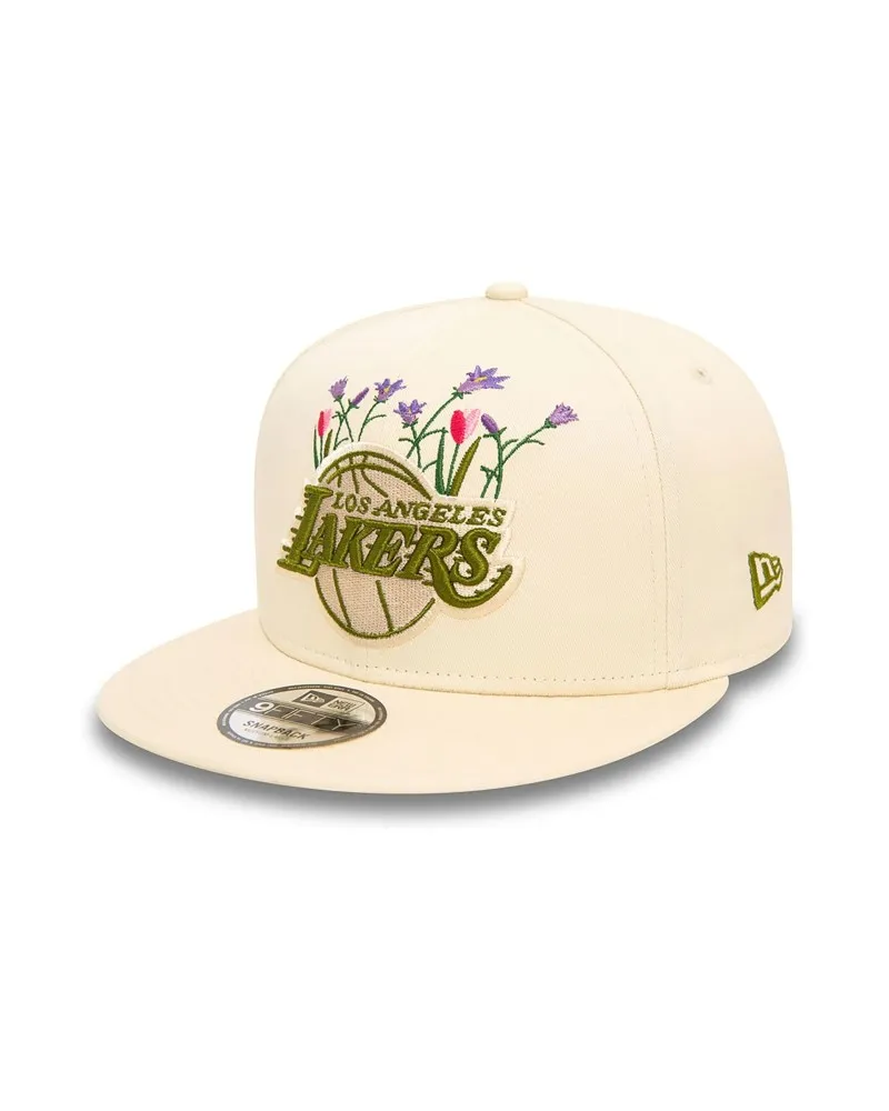 GORRA NEW ERA BEIGE LAKERS SEASONAL FLOWER 9FIFTY LOSLAK