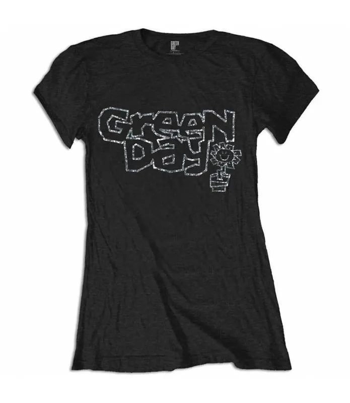 GREEN DAY Flower Pot Camiseta Licencia Oficial Chica RockOff GDTS19LB