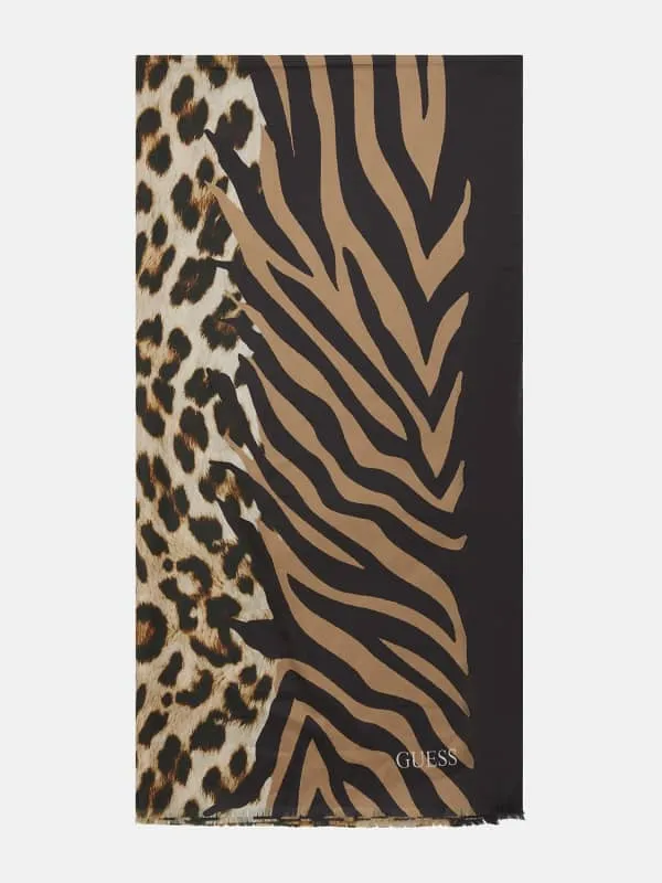 GUESS Animalier Scarf