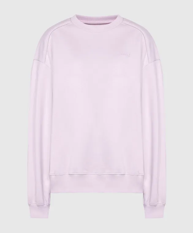 Juun.j Pink sweatshirt with logo print and embroidery