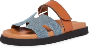 KINCJON Sandalia Chancla Mujer - Mayven Slide Sandalia 40 Denim Multi