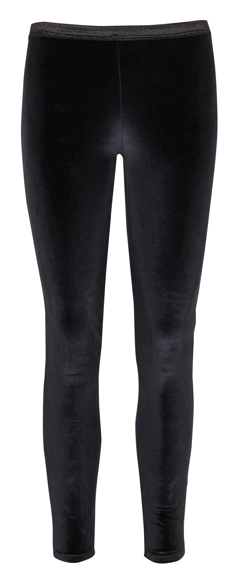 LA NOUVELLE GARY - Legging slim de terciopelo en negro